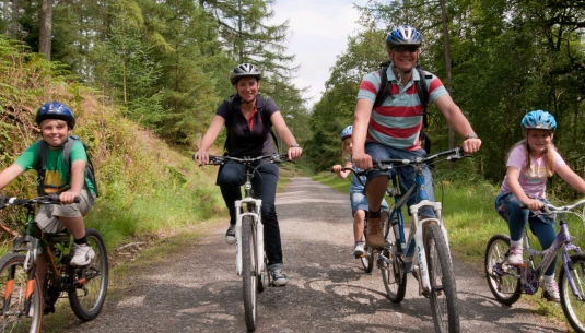 Family cycling