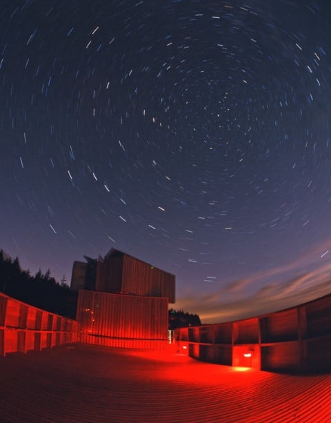 Star Trails over Kielder Observatory