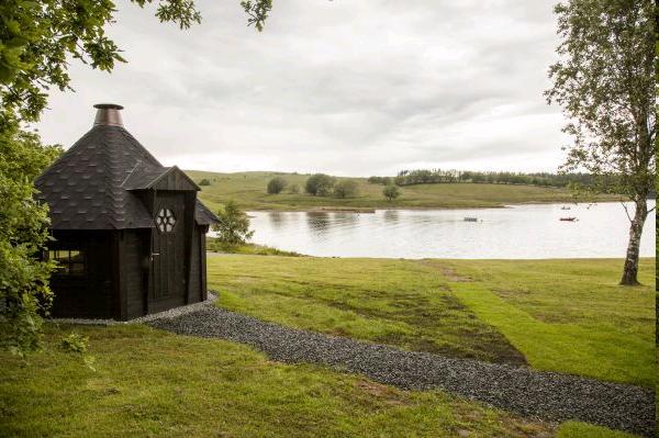 Kielder Lodges BBQ hut and Kielder Water