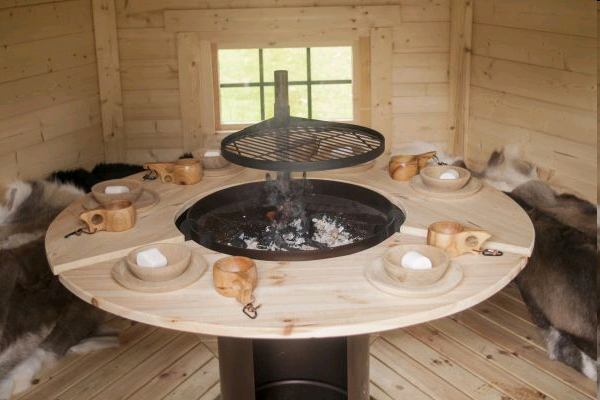 Kielder Lodges BBQ hut interior