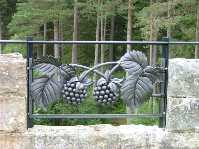 Brian Russell was inspired by the fruits of the forest for his panel, created during the exciting Forge In weekend held at Kielder Castle in 2004.