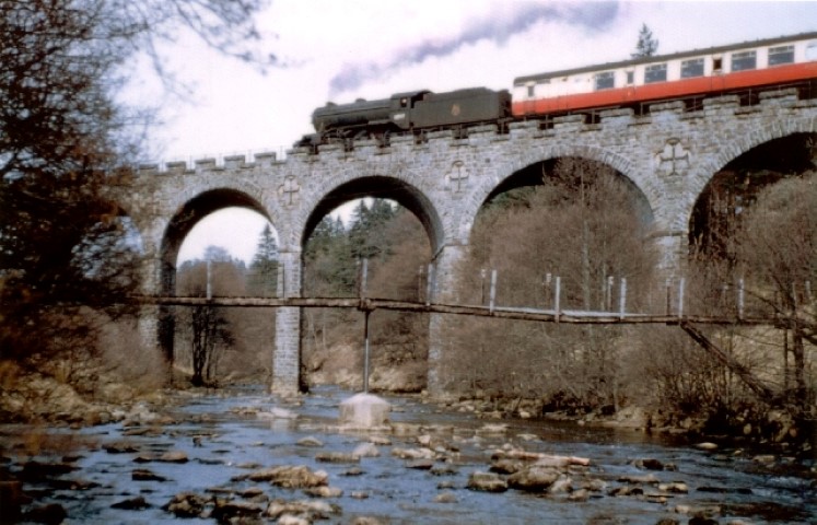 Passenger train steaming north to Kielder and into Scotland.