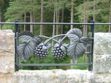 Brian Russell was inspired by the fruits of the forest for his panel, created during the exciting Forge In weekend held at Kielder Castle in 2004.